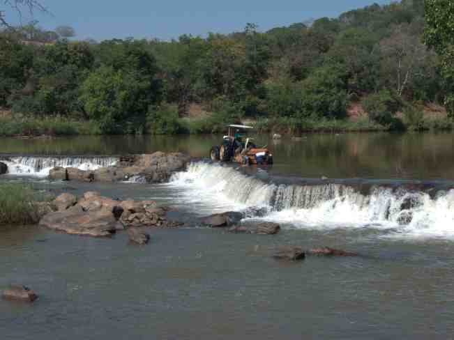 Repairing the causeway.
