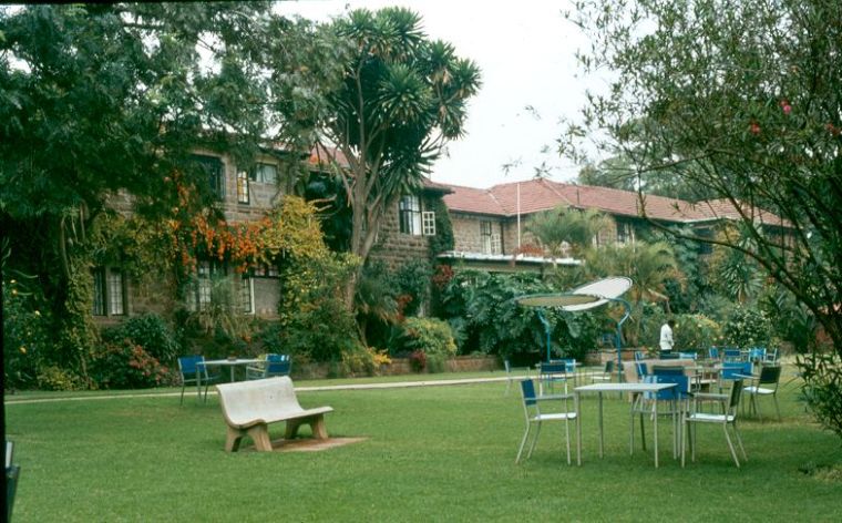 The gardens at the Fairview Hotel.