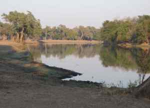 The ... pool, where the lions were.