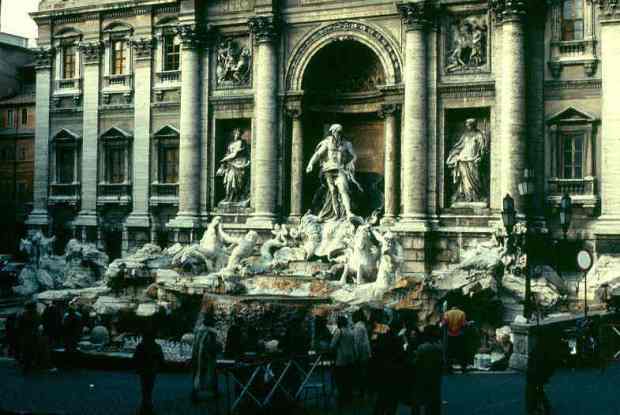 The Trevi Fountain in the 80s. I did throw a coin then and returned! 