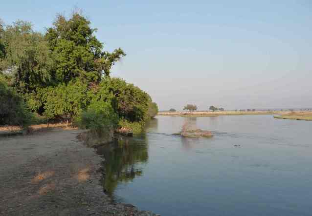 The Zambezi river from the lodge.