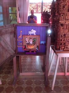 The cabinet open reveals its sinister contents...