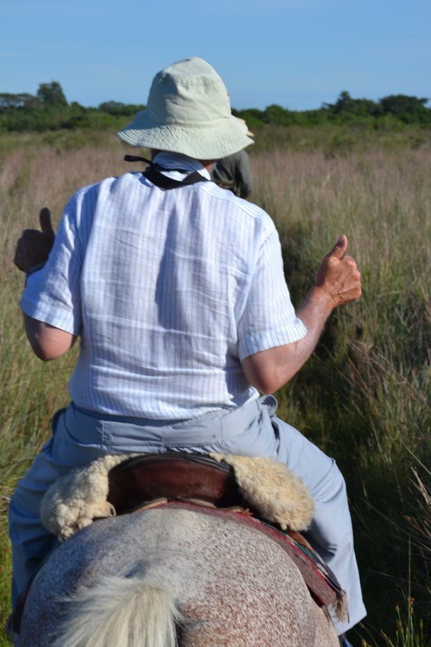 The Bushsnob being optimistic about the challenge. Picture by Mariana Terra.