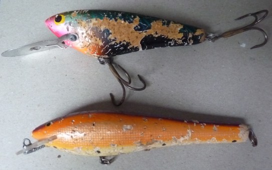 The condition of the lures after a day fishing!