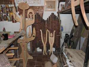 Inside his "Treasure Cave".