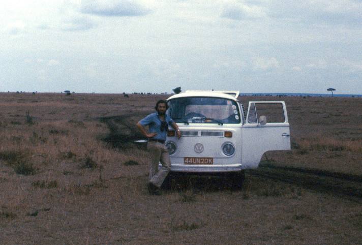 Returning from a muddy Maasai Mara Game Reserve in the VW Kombi.