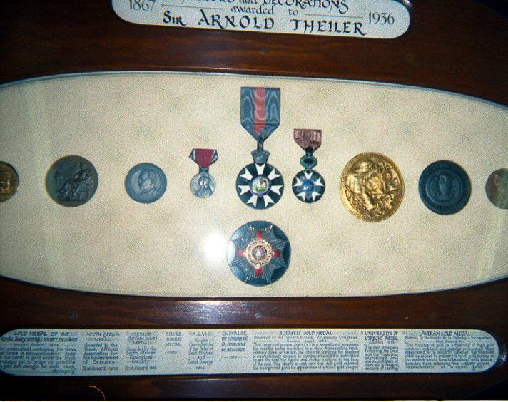 Theiler's condecorations for his outstanding work.