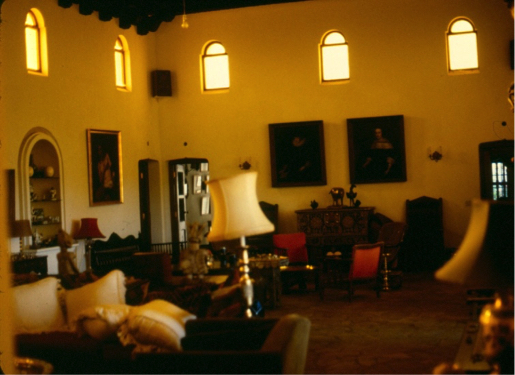 The "Dutch Masters" paintings in the background, the picture was taken from the place Joe used to sit.