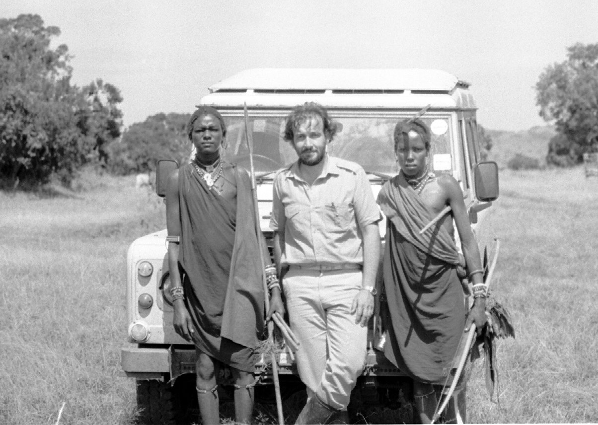 Maasai and JC with Land Rover