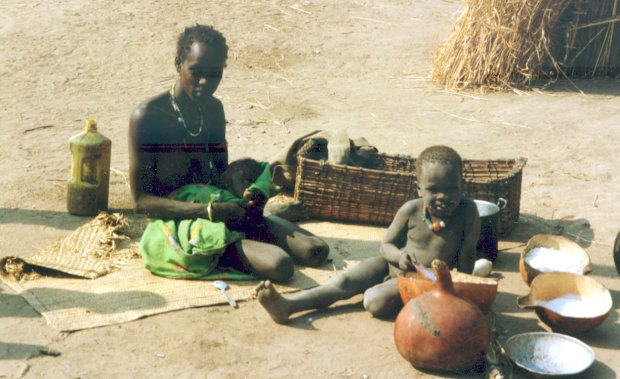 Villagers at Gambela, West Ethiopia.
