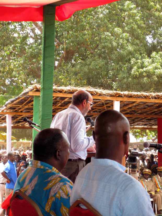 Speaking on World Food Day in Mozambique.