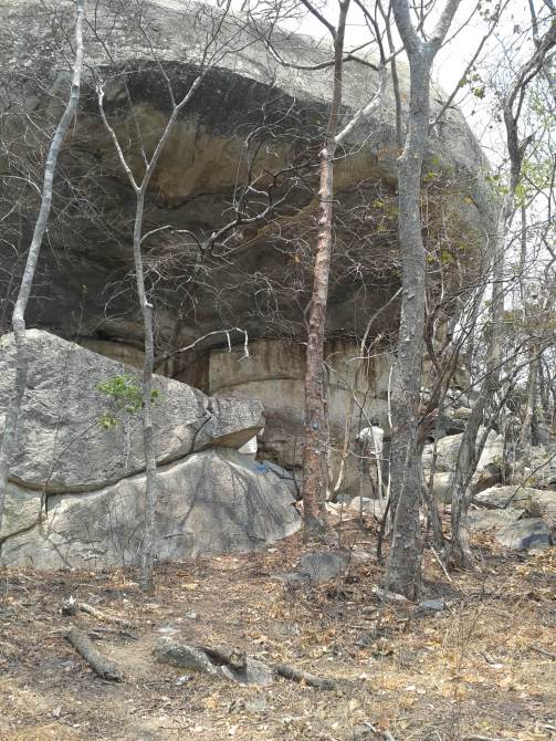 Finally we spotted the rock ledge.