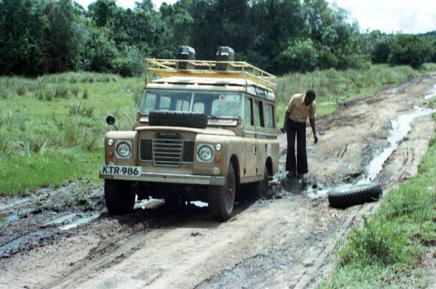 Stuck on the way to Intona on a rainy day.