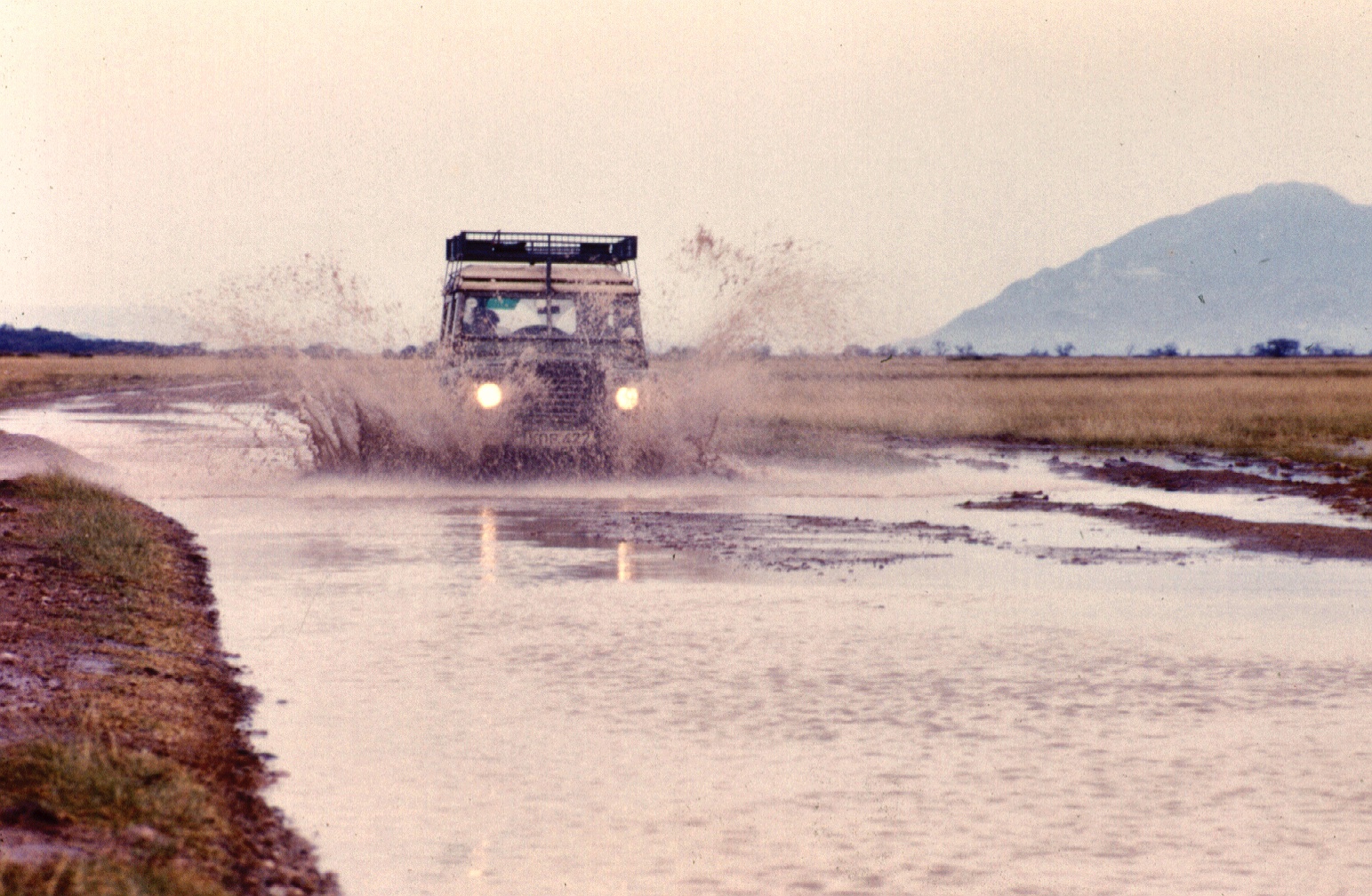 Land Rover Amboseli flooded lake copy